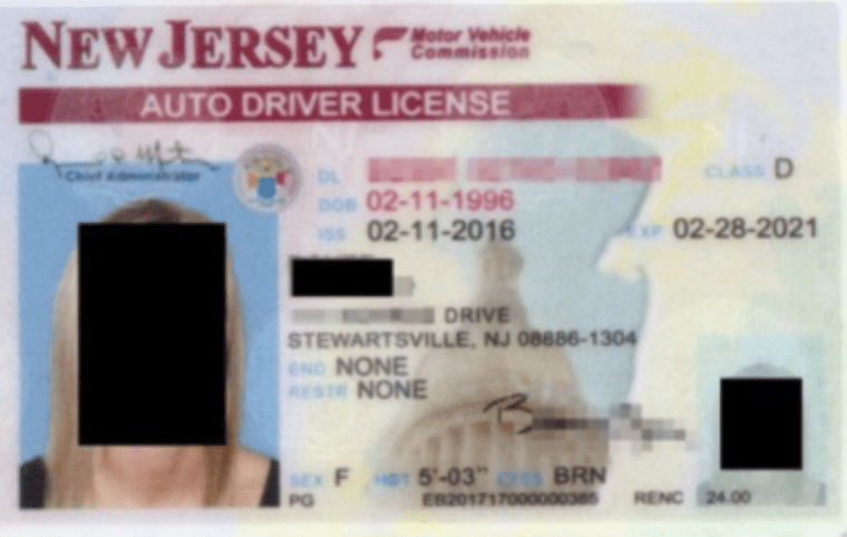 new jersey fake id