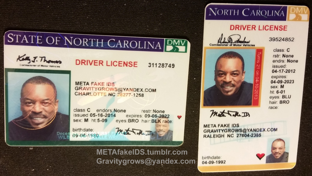 North Carolina Fake Id Front And Back