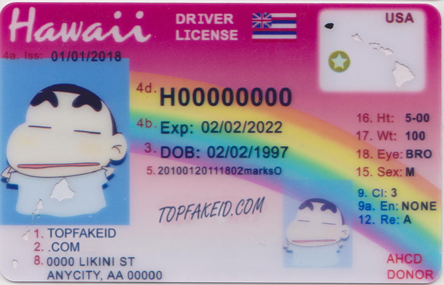 Order Hawaii Fake Id