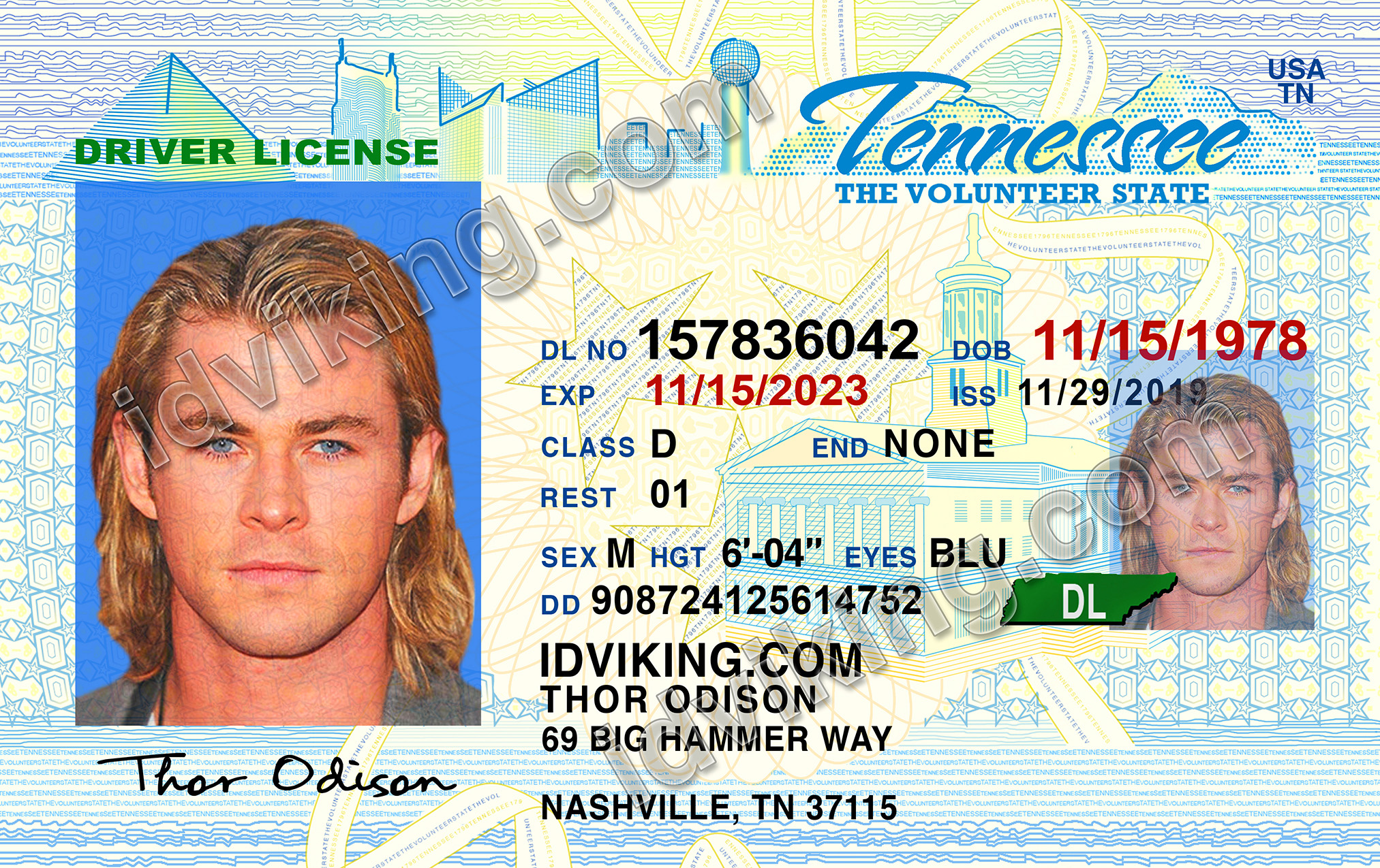 Tennessee Scannable fake id