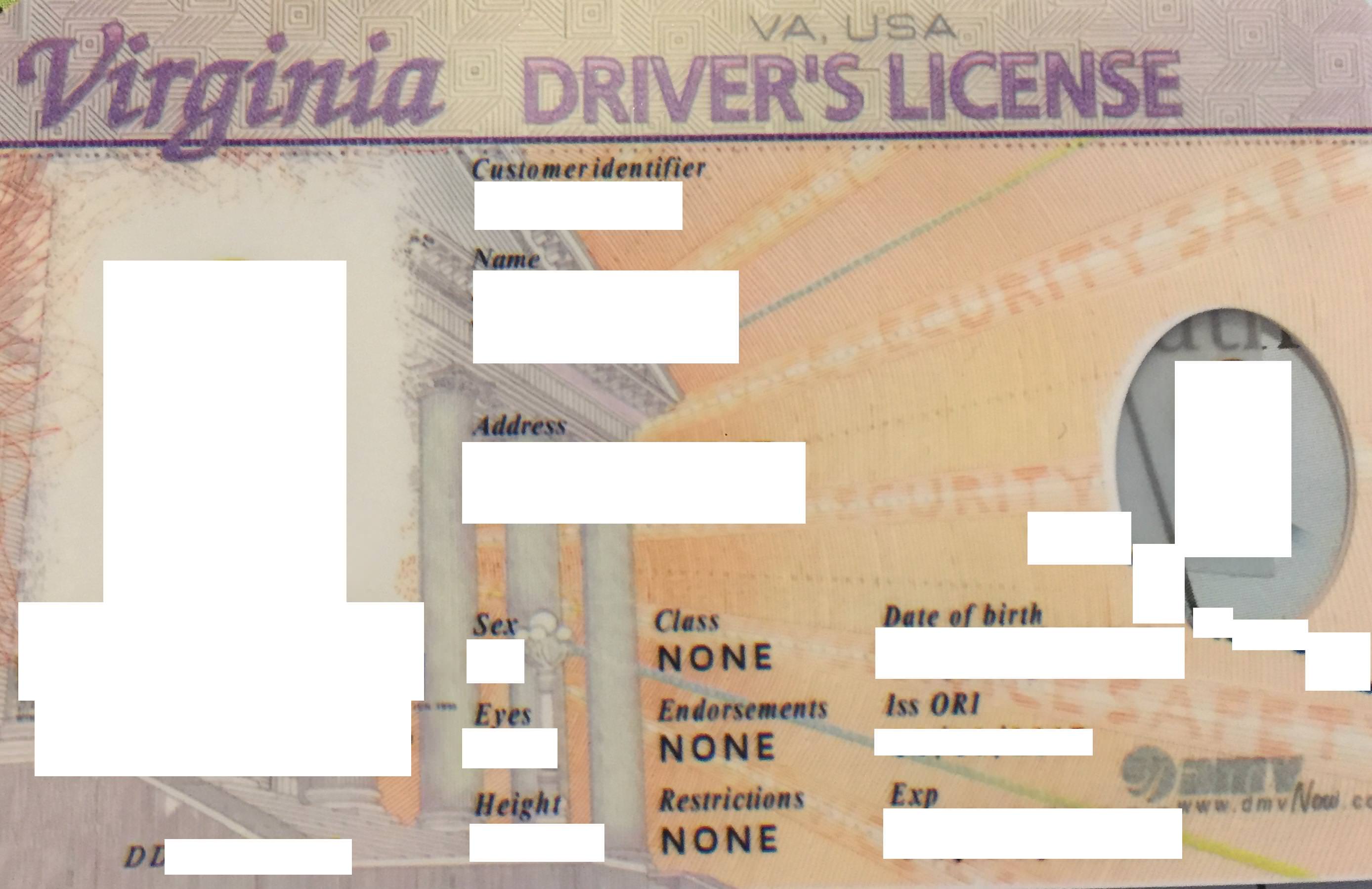 Virginia fake id