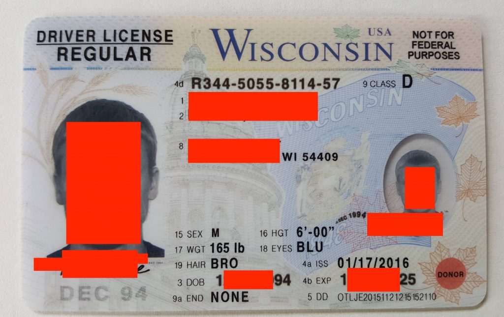 Wisconsin Scannable fake id